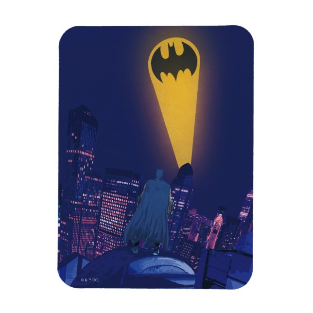 Íman Sinal de Morcego Sobre Gotham (Vertical)