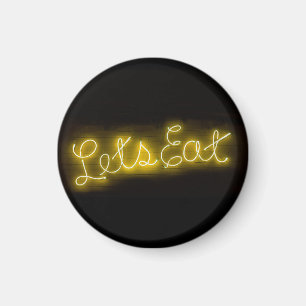 Íman Sinal de neon de Vamos único no Vintage em amarel