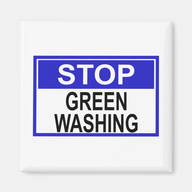 Íman Sinal de Parar o Greenwashing (Frente)