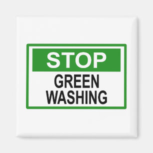 Íman Sinal de Parar o Greenwashing