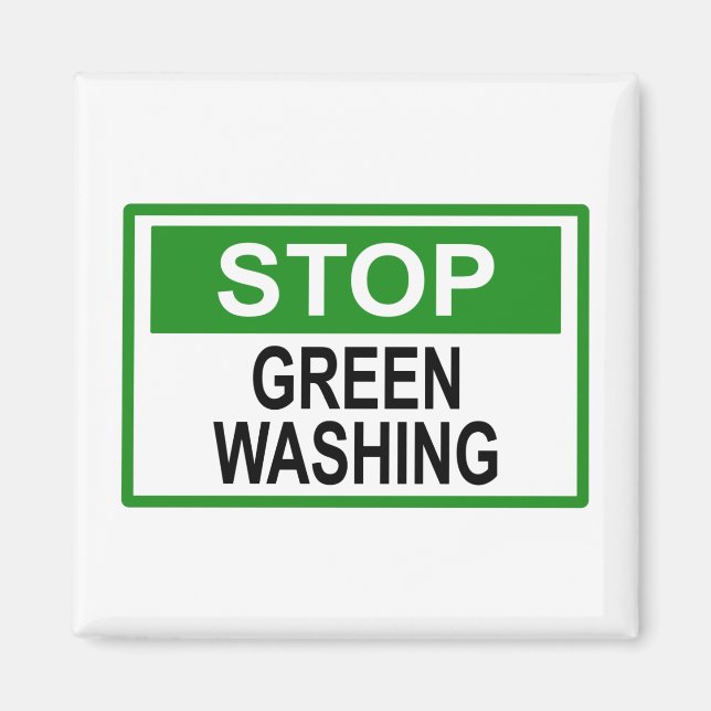 Íman Sinal de Parar o Greenwashing (Frente)