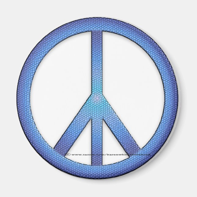 Íman Sinal de Paz Azul (Frente)