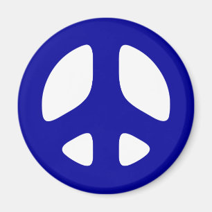 Íman Sinal de paz azul grande