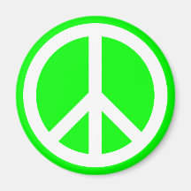 Sinal de Paz Branco sobre Fundo Verde Lima