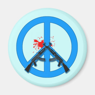 Íman Sinal de paz com AK-47s e sangue