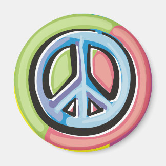 Íman Sinal de Paz em Pastel Colors