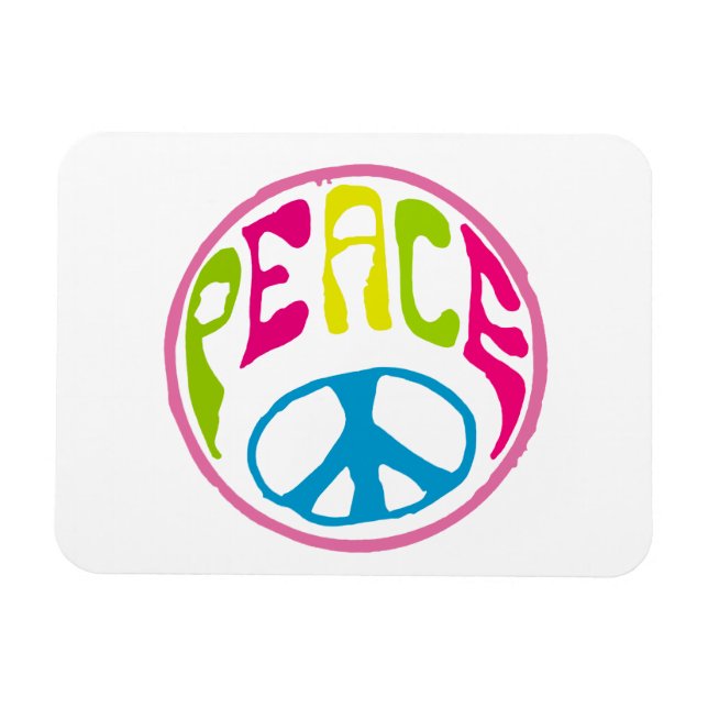 Íman Sinal de Paz Hippie (Horizontal)