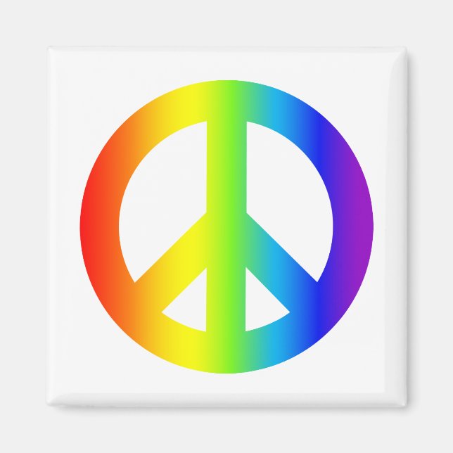 Íman Sinal de Paz/Magneta Quadrada (Frente)
