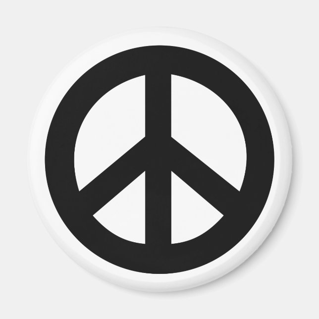 Íman Sinal de Paz Preto (Frente)