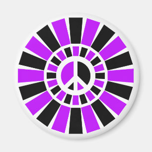 ÍMAN SINAL DE PAZ PRETO E ROXO