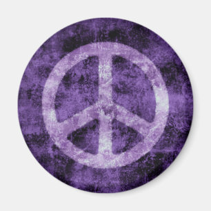 Íman Sinal de Paz Roxo Distante Magnet