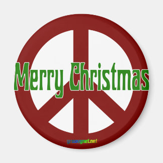 Íman Sinal de Paz Vermelha com Feliz Natal