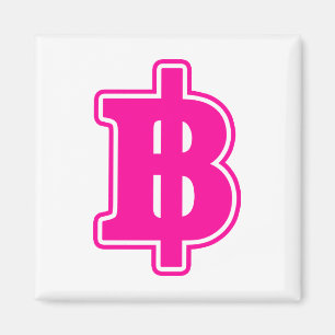 Íman SINAL DE PINK BAHT ฿ Moeda Tailandesa ฿