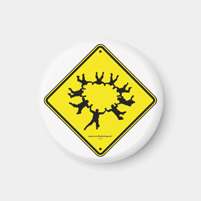 Íman Sinal de Precaução do Skydivers (Frente)