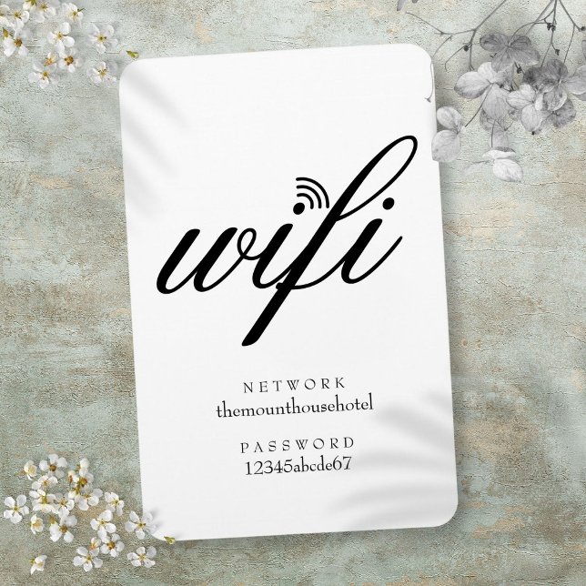 Íman Sinal de rede e senha do WiFi (Wifi Network and Password Sign Magnet)