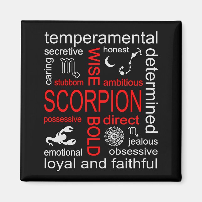 Íman Sinal de Scorpion Zodiac (Frente)