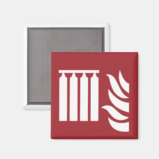 Íman Sinal de segurança da bateria de extinção de incên (Front/Back)