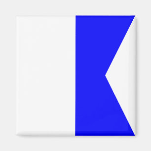 Íman Sinal de Sinalizador Náutico - Letra A (Alfa)