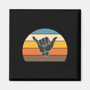 Íman Sinal de surf mão shaka retrô - surfista legal_sur