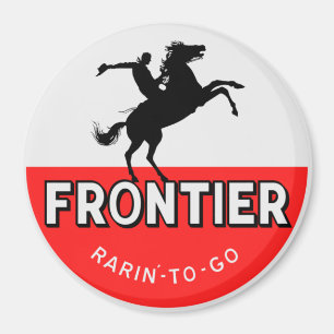 Íman Sinal de vintagem Frontier Gasolina Rarin'-to-go
