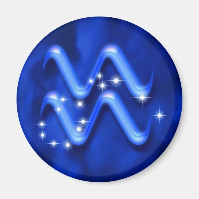 Íman Sinal de Zodiac Aquarius (Frente)