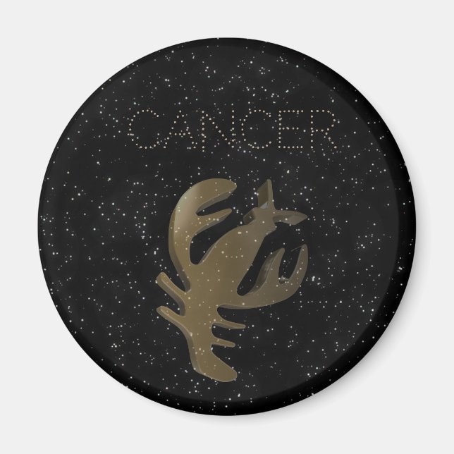 Íman sinal do ouro do cancer (Frente)