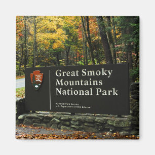 Íman Sinal do outono do parque nacional de Great Smoky