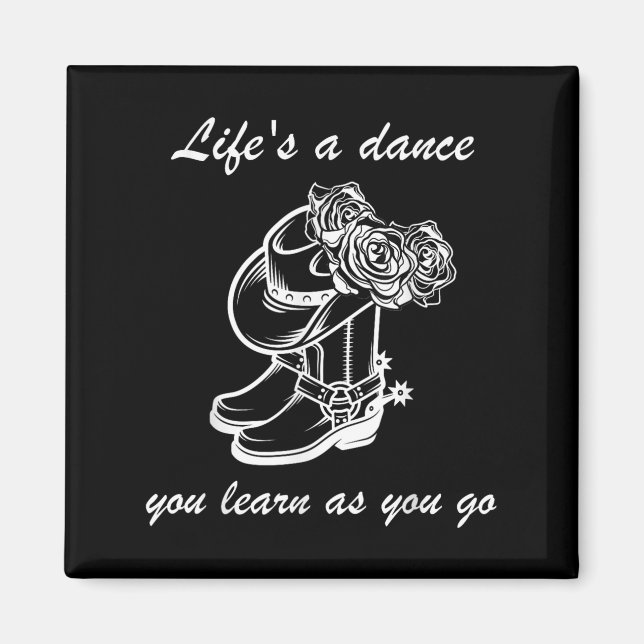 Íman Sinal Gráfico Engraçado Vive Uma Dança Que Aprende (Frente)