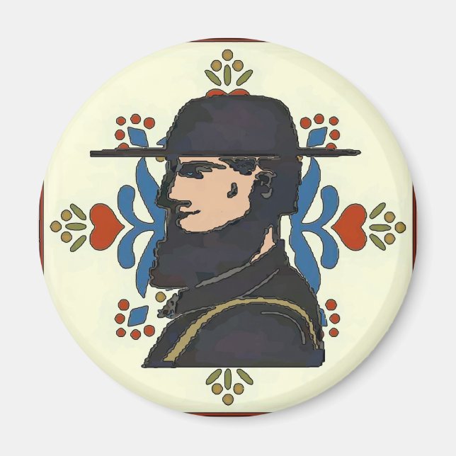 Íman Sinal Hex Neerlandês da Pensilvânia (Frente)