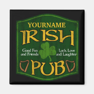 Íman Sinal irlandês personalizado do bar