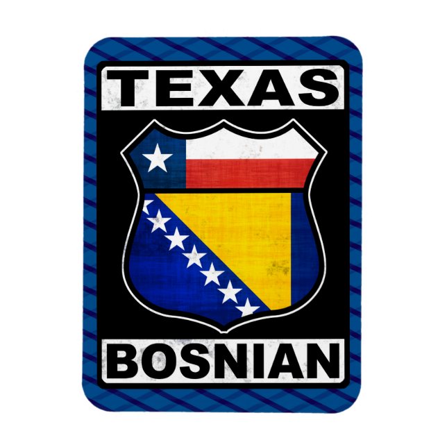 Íman Sinal Magnet Americano do Texas Bósnio (Vertical)