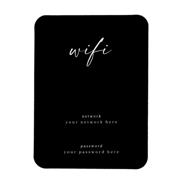 Íman Sinal Wifi para a sala de convidados 4x6 Framable (Vertical)