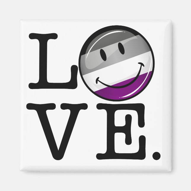 Íman Sinalizador Asexual do Orgulho de Amor (Frente)