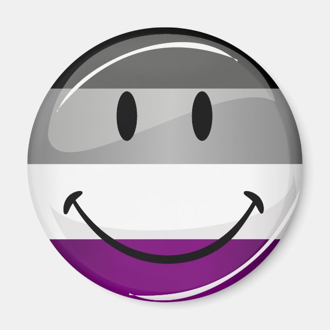Íman Sinalizador Asexual Ronda Feliz (Frente)