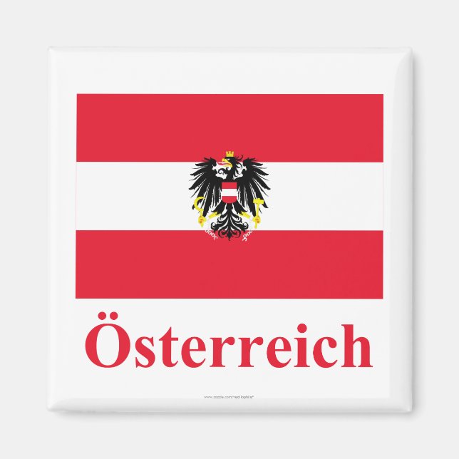 Íman Sinalizador Áustria com Nome em Alemão (Frente)