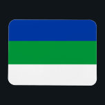 Íman Sinalizador da República do Komi<br><div class="desc">Bandeira Patriótica da República Komi.</div>