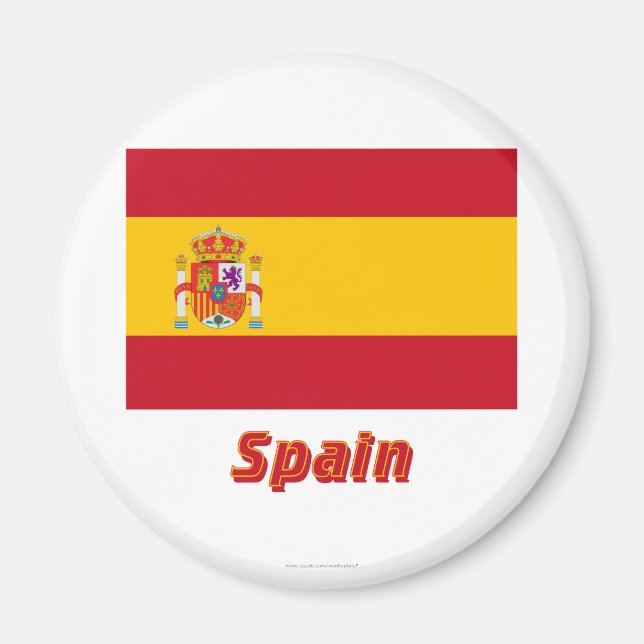 Íman Sinalizador de espanha com Nome (Frente)