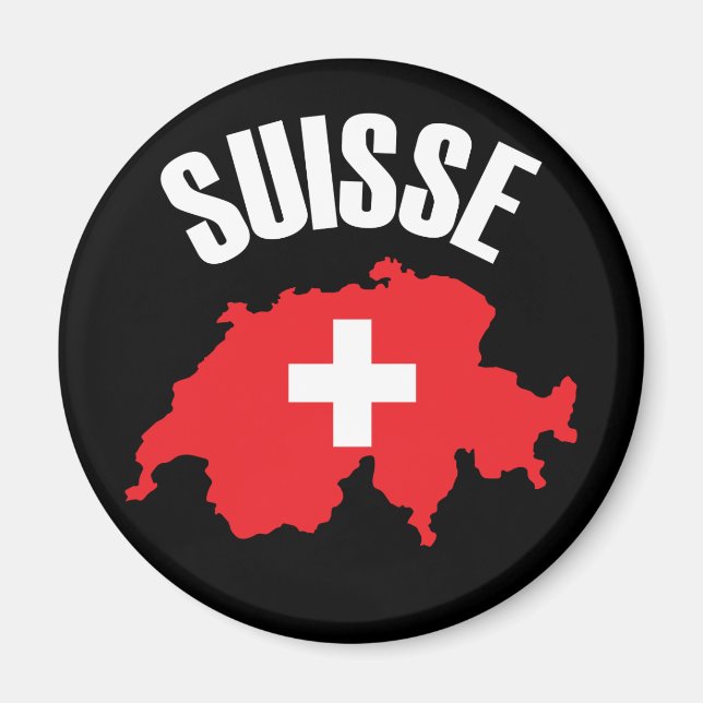 Íman Sinalizador de Mapa de Suiça do Suisse (Frente)