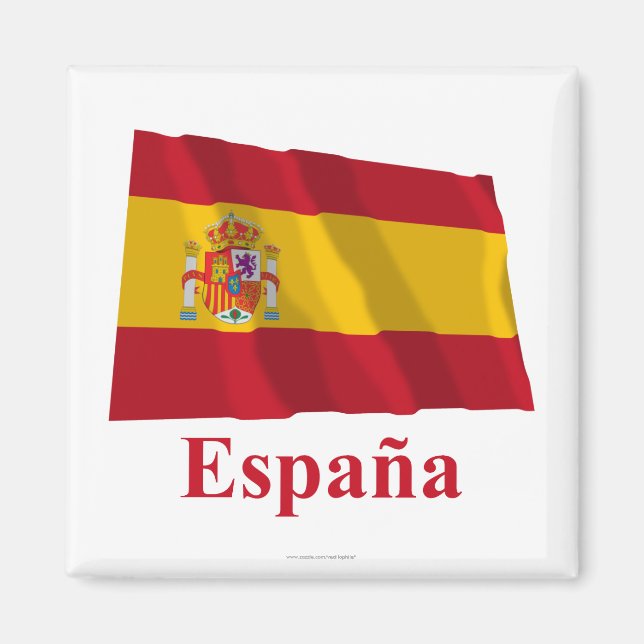 Íman Sinalizador de onda de espanha com nome em espanho (Frente)