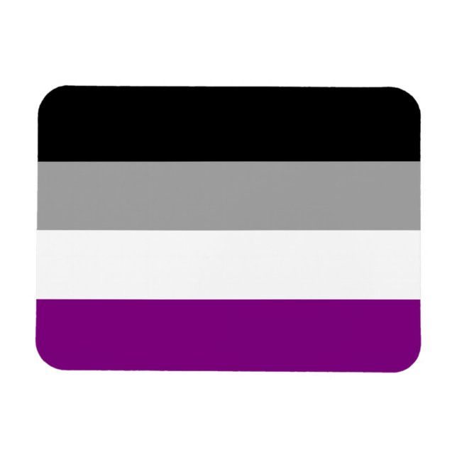 Íman Sinalizador de Orgulho Asexual (Horizontal)