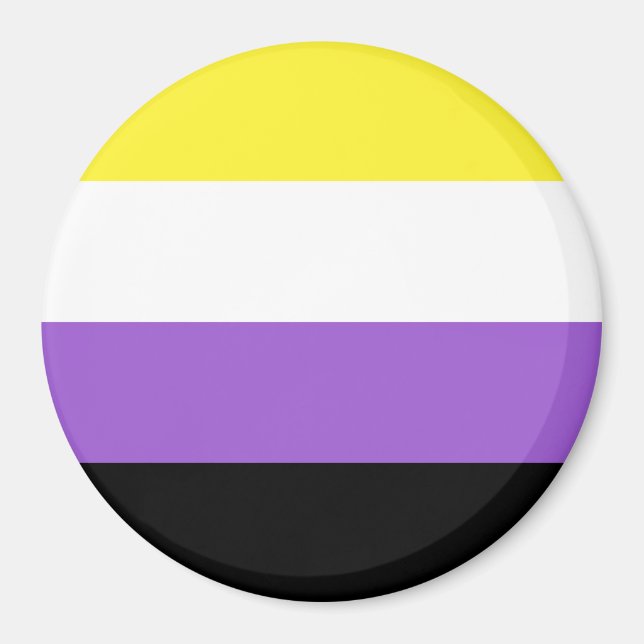 Íman Sinalizador de Orgulho Não Binário (Frente)