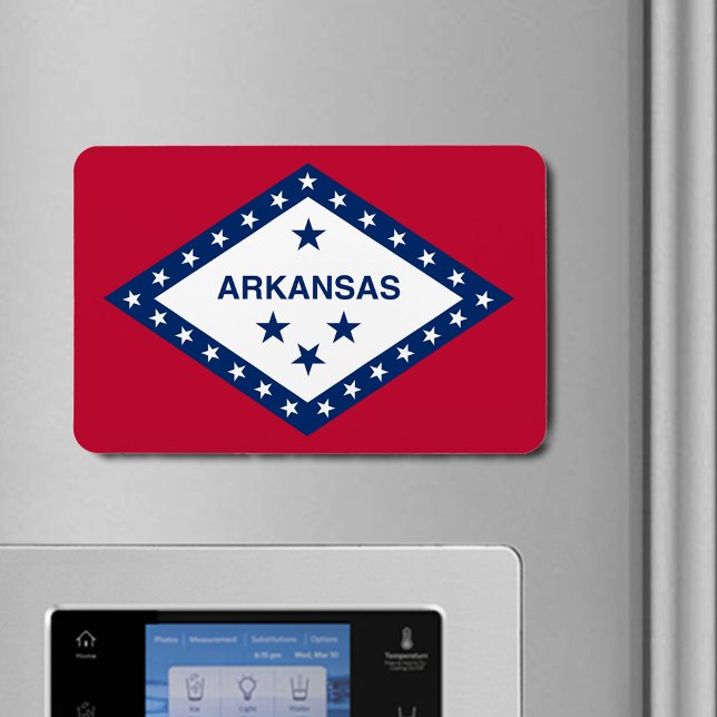 Íman Sinalizador do Estado do Arkansas (Arkansas State Flag Flexible Magnet)