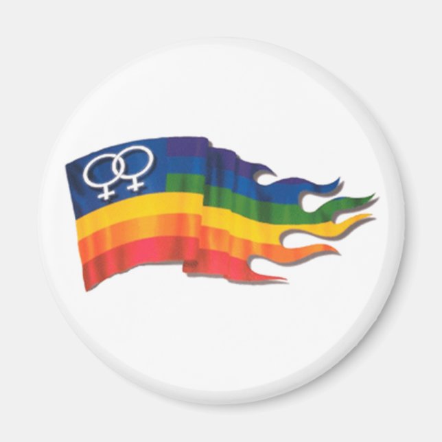 Íman Sinalizador do Orgulho Feminino Duplo (Frente)