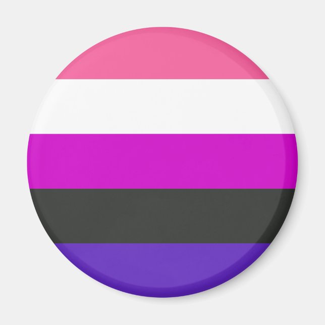 Íman Sinalizador do Orgulho Genderfluido (Frente)