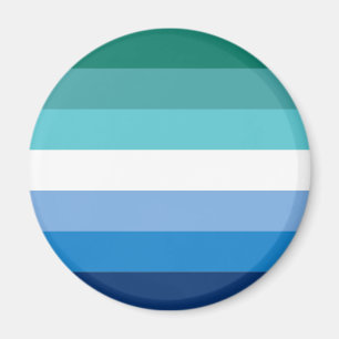 Íman Sinalizador do Orgulho Masculino gay (Azure)