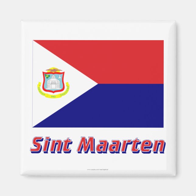 Íman Sinalizador do Sint Maarten com Nome (Frente)