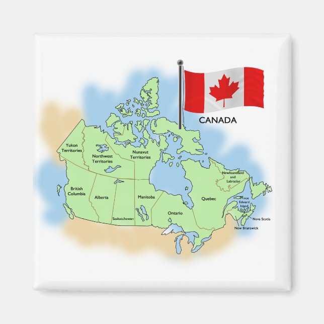 Íman Sinalizador e mapa canadense (Frente)