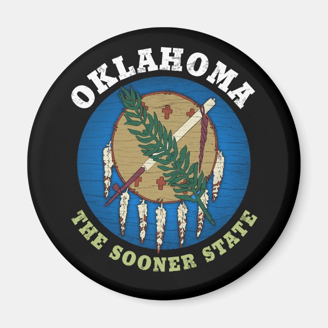ÍMAN SINALIZADOR ESTADUAL OKLAHOMA SOONER (Frente)