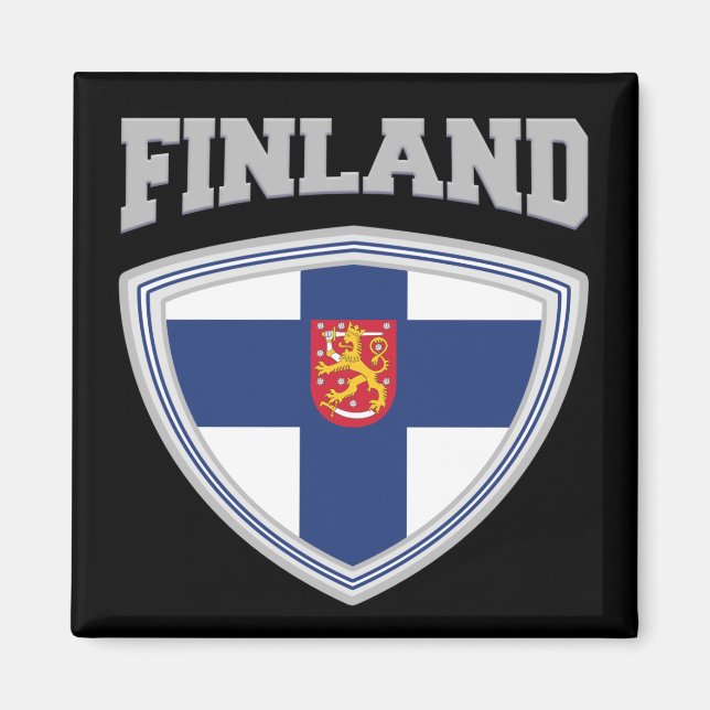 Íman Sinalizador Finlandês Shield & Emblem (Frente)