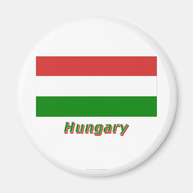 Íman Sinalizador Hungria com Nome (Frente)